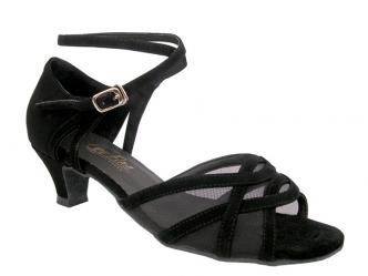 dansschoenen zwart nubuck mesh  